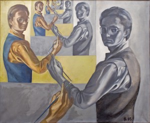 Wizerunek I (autoportret wielokrotny), 1965, olej, płótno, 60x73 cm